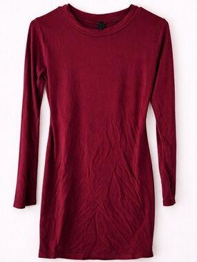 Windsor Bodycon Mini Dress Red Long Sleeve Fitted Medium Womens